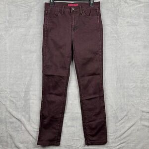 J Brand Sasha‎ Noir Red High Rise Skinny Jeans Womens Casual Pants